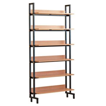 Стеллаж односторонний на металлокаркасе (6 горизонтальных полок)